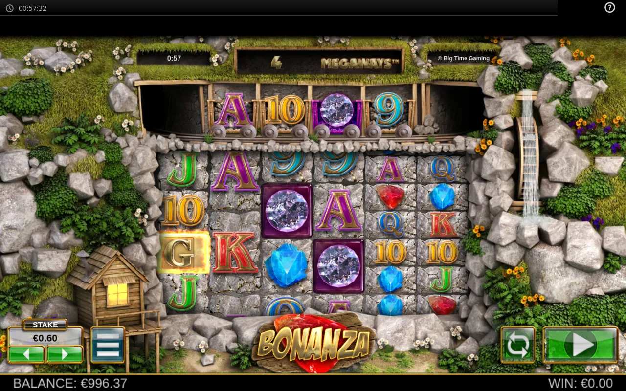 Base grid of purple and blue crystals beside red gems and high-card letters