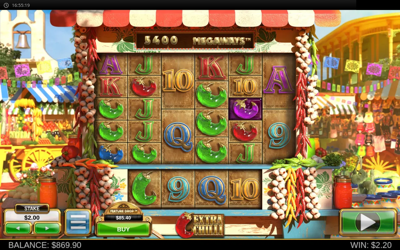 Green chillies across the middle band paying 2.20