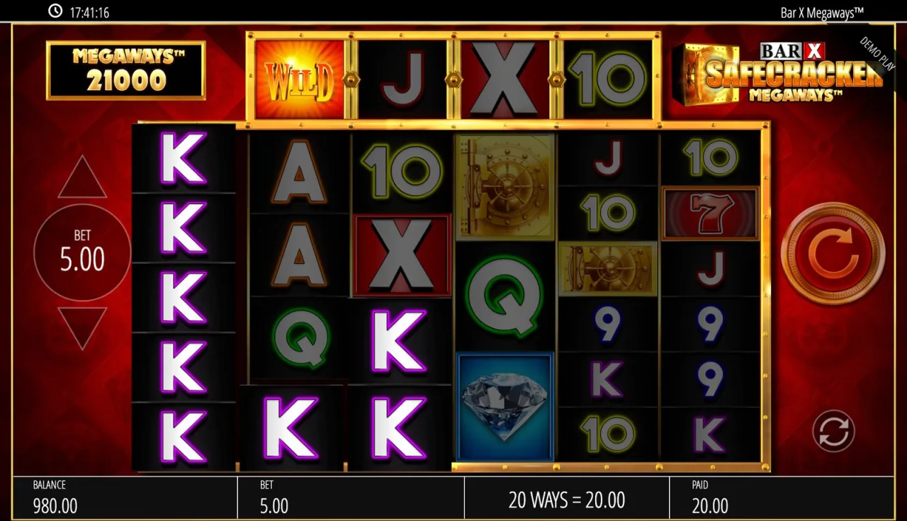 Bar-X Safecracker Megaways slot