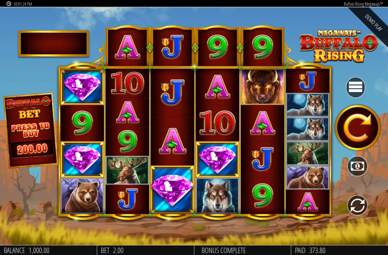 Bonus complete panel showing the round paid 373.80