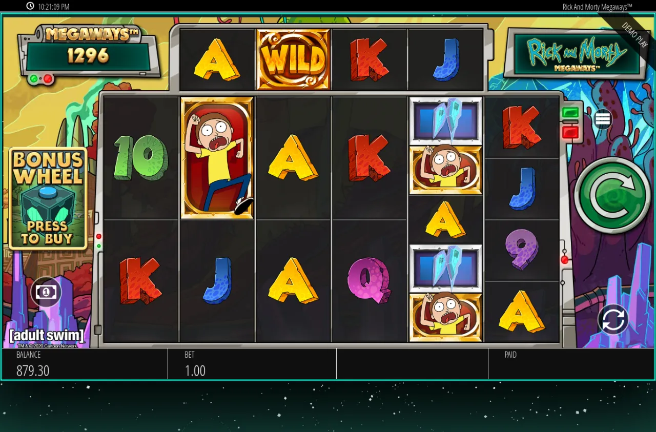 Late base spin narrowed to 1,296 ways with a WILD on reel three