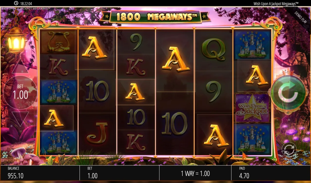 A single A on each of the six reels
