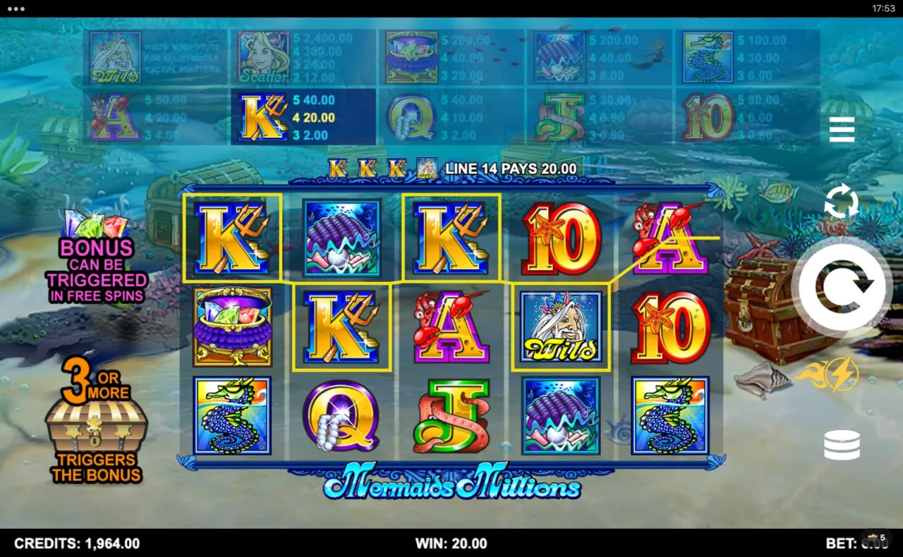 Mermaids Millions slot