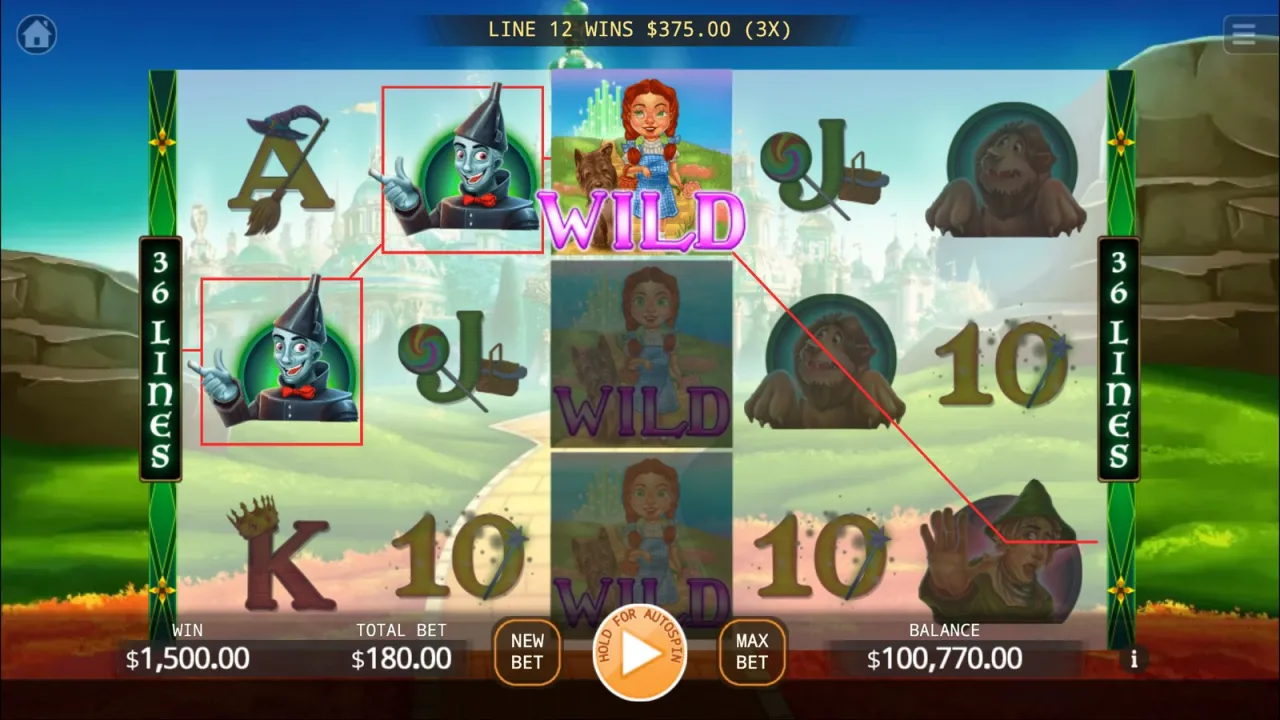 The Wizard of Oz slot
