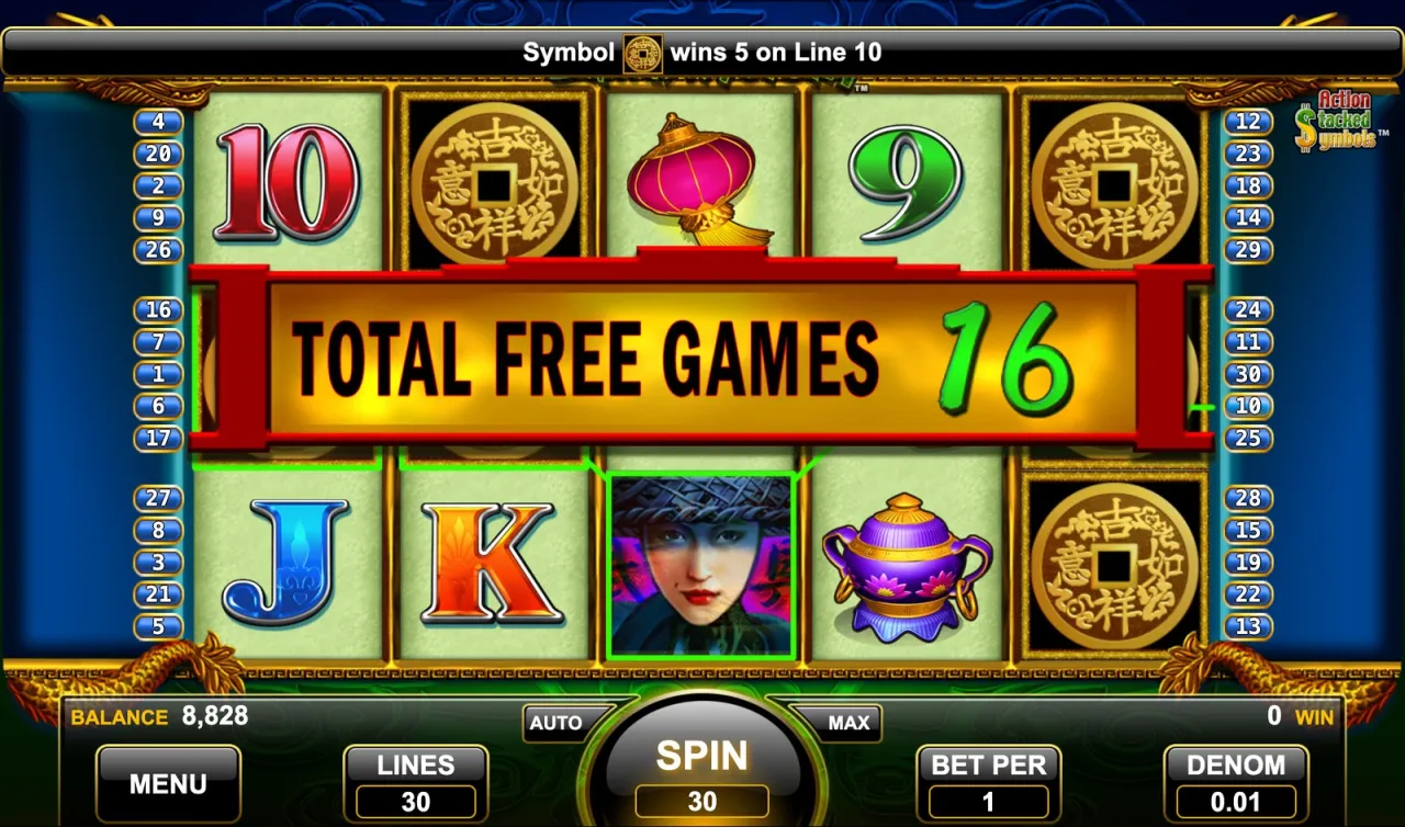 The free games counter rolling up to 16