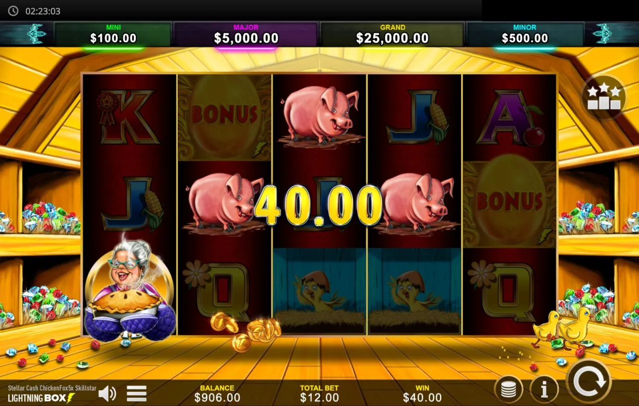 Stellar Cash Chicken Fox 5x Skillstar slot
