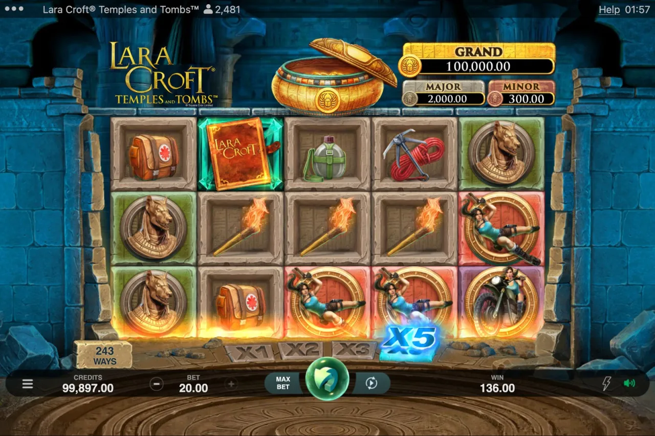 Lara Croft Temples and Tombs slot